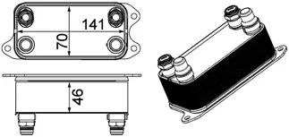 Mahle Behr Automatic Transmission Oil Cooler Assembly - 0995002300