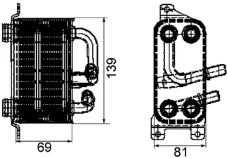 Mahle Behr Automatic Transmission Oil Cooler Assembly - 17117534896