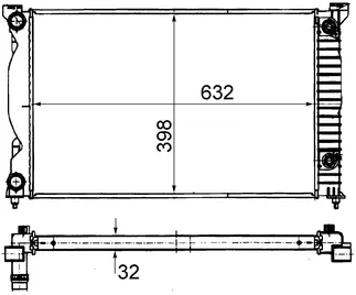 Mahle Behr Radiator - 8E0121251AP