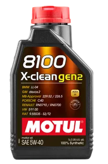 Motul 8100 X-CLEAN GEN2 5W-40 1L Engine Oil - 109761