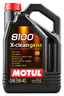 Motul 8100 X-CLEAN GEN2 5W-40 5L Engine Oil - 109762