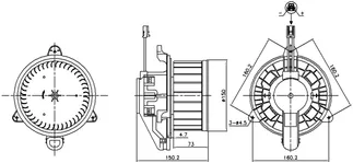 Nissens HVAC Blower Motor Assembly - 247830840064