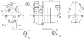 Nissens A/C Compressor - 36013036