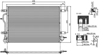 Nissens Front A/C Condenser - 8E0260403B