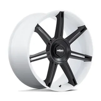 Rotiform FRA 22X12 ET60 5X130 / 71.5 CB - Gloss White W/ M-Black Spokes