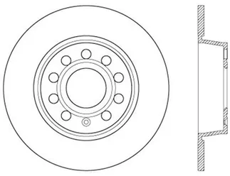 StopTech Rear Left Sportstop Cryo Slotted & Drilled Rotor For VW/Audi - 127.33131CL