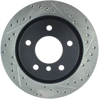 StopTech Power Slot Rear Left Drilled & Slotted Rotor For BMW - 127.34049L
