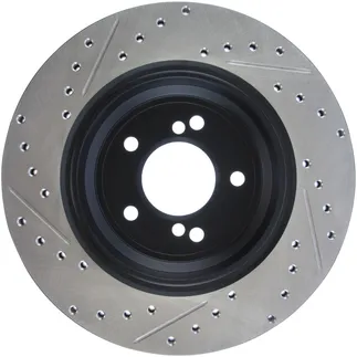 StopTech Rear Left Slotted & Drilled Rotor For BMW - 127.34054L