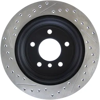 StopTech Rear Left Slotted & Drilled Rotor For BMW - 127.34091L