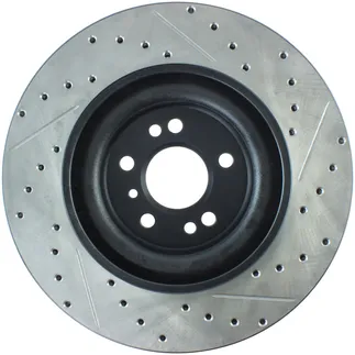 StopTech Slotted & Drilled Sport Brake Rotor For Mercedes - 127.35091R