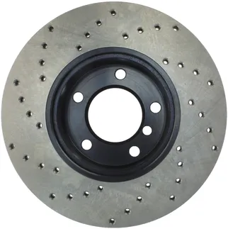 StopTech Front Left Cross Drilled Rotor For BMW - 128.34077L
