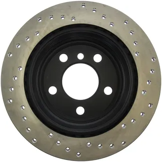 StopTech Front Left Sport Cross Drilled Brake Rotor For BMW - 128.34150R