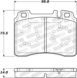 StopTech Front Street Brake Pads For Mercedes - 308.05611