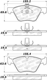 StopTech Street Brake Pads For Mercedes - 308.08531