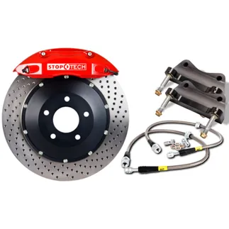 StopTech Front BBK For BMW – 355x32mm Drilled – Red - 83.137.4700.72