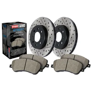StopTech Rear Drilled & Slotted Street Axle Pack For BMW - 938.34513