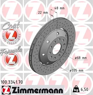 Zimmermann Rear Left Disc Brake Rotor - 4B3615601C