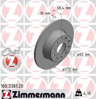 Zimmermann Rear Disc Brake Rotor - 5QN615601A