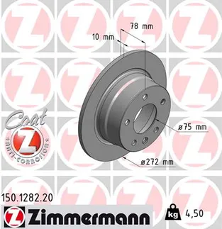 Zimmermann Rear Disc Brake Rotor - 34216758553
