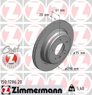 Zimmermann Rear Disc Brake Rotor - 34216767060