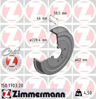 Zimmermann Rear Brake Drum - 34211158556
