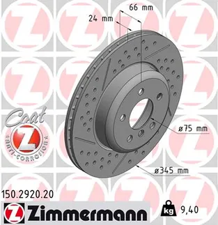 Zimmermann Rear Disc Brake Rotor - 34206797600