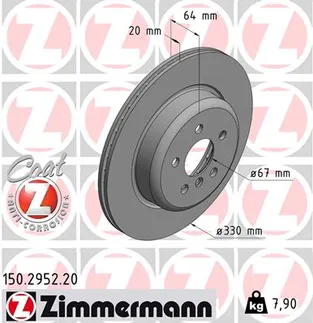 Zimmermann Rear Left Disc Brake Rotor - 34216882245