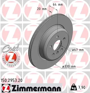 Zimmermann Rear Right Disc Brake Rotor - 34216882246