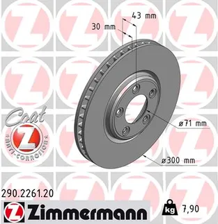 Zimmermann Front Disc Brake Rotor - XR858130
