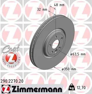 Zimmermann Front Disc Brake Rotor - LR090685