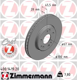 Zimmermann Front Disc Brake Rotor - 129421201264