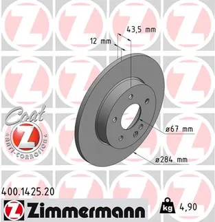 Zimmermann Front Disc Brake Rotor - 202421021264