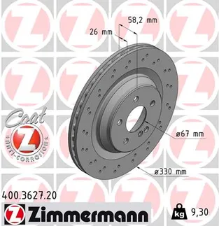 Zimmermann Rear Disc Brake Rotor - 2304231612