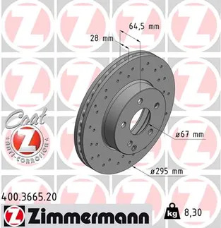 Zimmermann Front Disc Brake Rotor - 2044213612