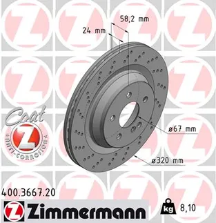 Zimmermann Rear Disc Brake Rotor - 2304231512