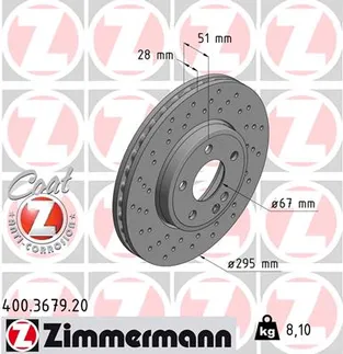 Zimmermann Front Disc Brake Rotor - 246421251207