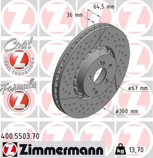 Zimmermann Front Disc Brake Rotor - 2124210512