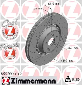 Zimmermann Front Disc Brake Rotor - 2224212612