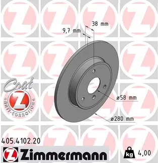 Zimmermann Front Disc Brake Rotor - 4514210112