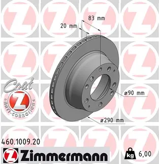 Zimmermann Rear Disc Brake Rotor - 90135204114