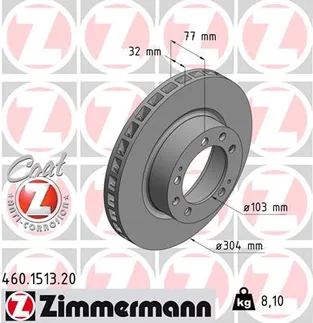 Zimmermann Front Left Disc Brake Rotor - 92835104360