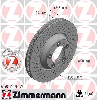 Zimmermann Disc Brake Rotor - 99735140501