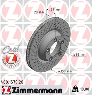 Zimmermann Rear Right Disc Brake Rotor - 99735240602