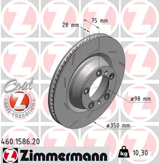 Zimmermann Rear Left Disc Brake Rotor - 97035240520