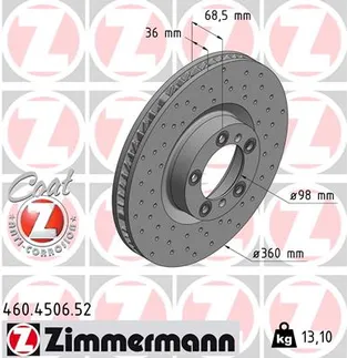 Zimmermann Front Left Disc Brake Rotor - 971615301F
