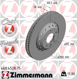 Zimmermann Front Left Disc Brake Rotor - 95835140350
