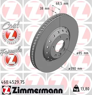 Zimmermann Front Right Disc Brake Rotor - 95835140450