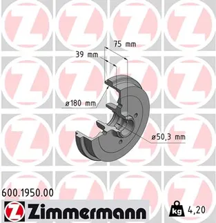 Zimmermann Rear Brake Drum - 191501615B