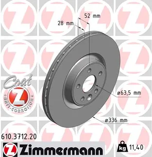 Zimmermann Front Disc Brake Rotor - 30769057
