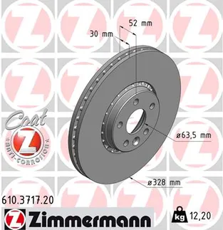 Zimmermann Front Disc Brake Rotor - 31471034